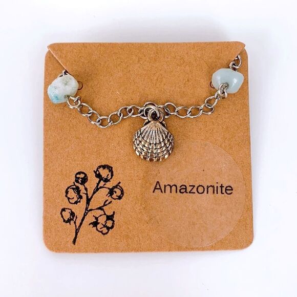 💙Amazonite Crystals Anklet  - Picture 1 of 3